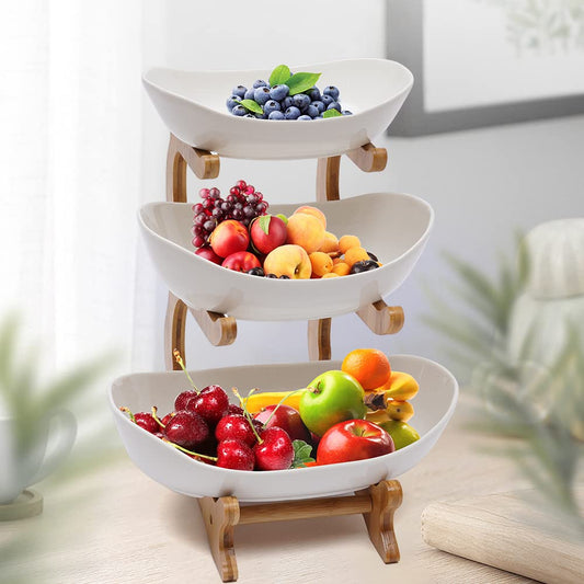 Multifunctional 3-Tier Fruit Basket Stand
