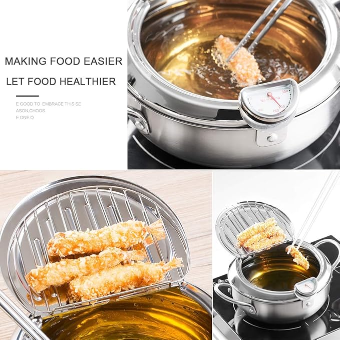 Stainless Steel Japanese Style Frying Pot