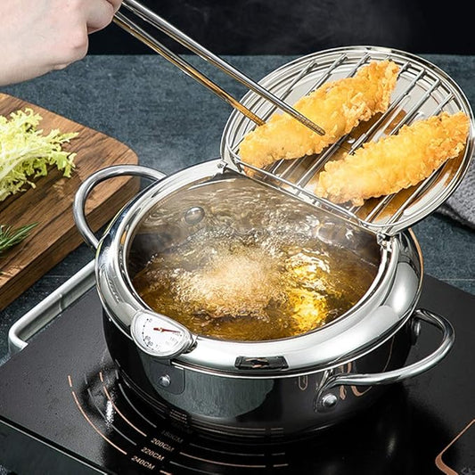 Stainless Steel Japanese Style Frying Pot