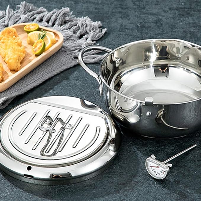 Stainless Steel Japanese Style Frying Pot