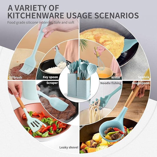 19 PCS Silicone Kitchen Utensils Set