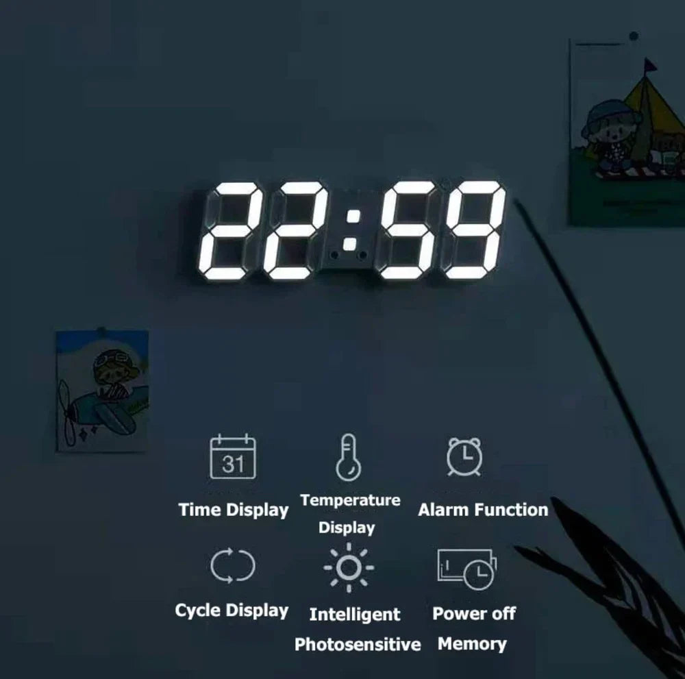 Acrylic 3D LED Digital Table Clock