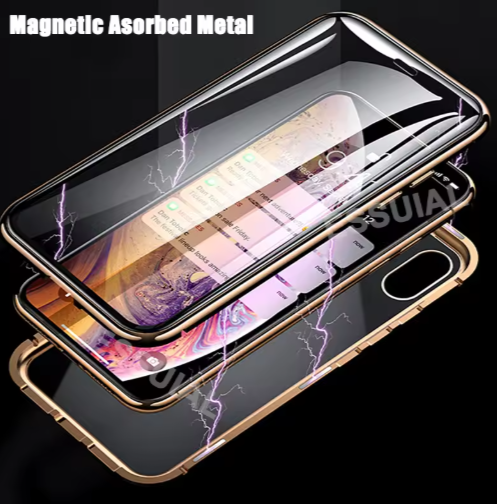360° Magnetic Case with Double-Sided Tempered Glass