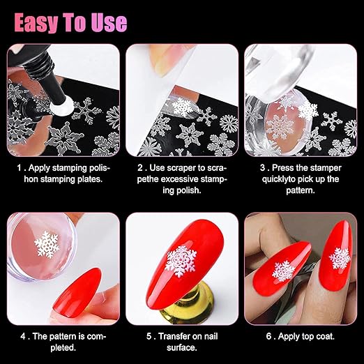 Transparent Silicone Nail Stamper Kit