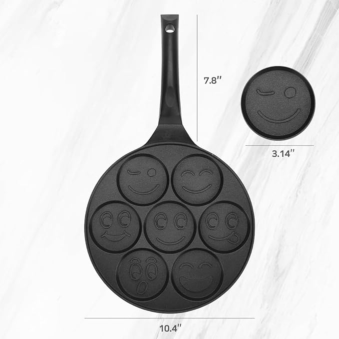 7-Mold Smiley Face Pancake Maker