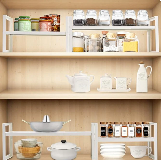 Adjustable Space-Saving Storage Rack