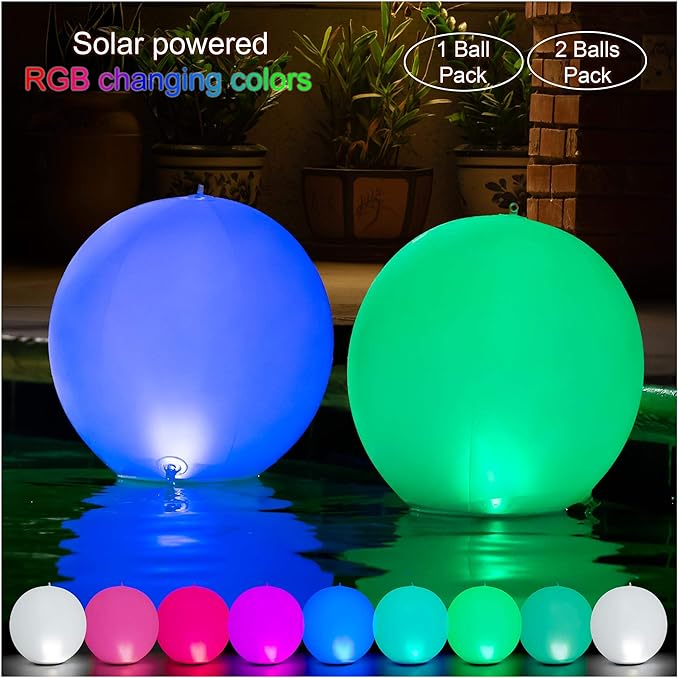 Solar Powered Light Balls (Pack of 2)