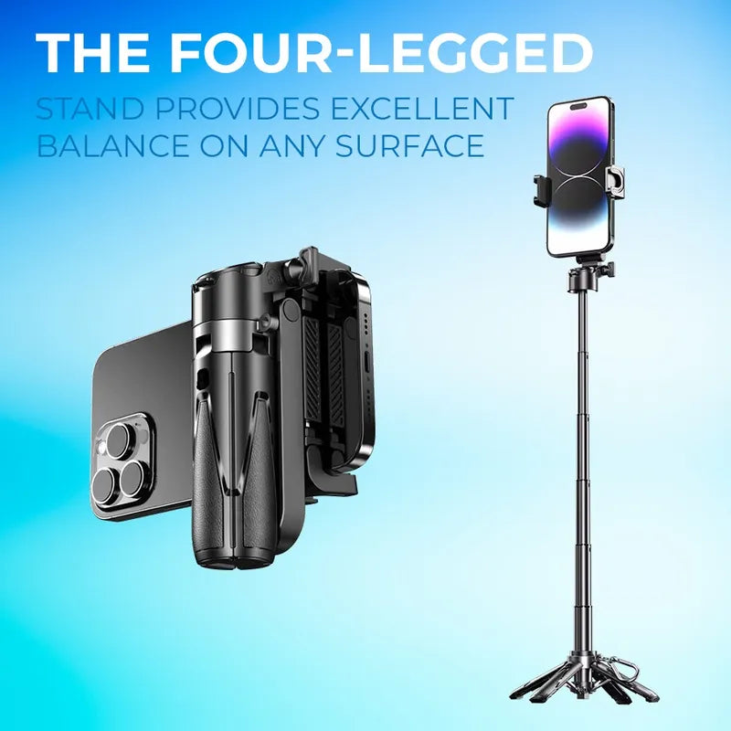 Compact 3-in-1 Selfie Stick Tripod with Remote