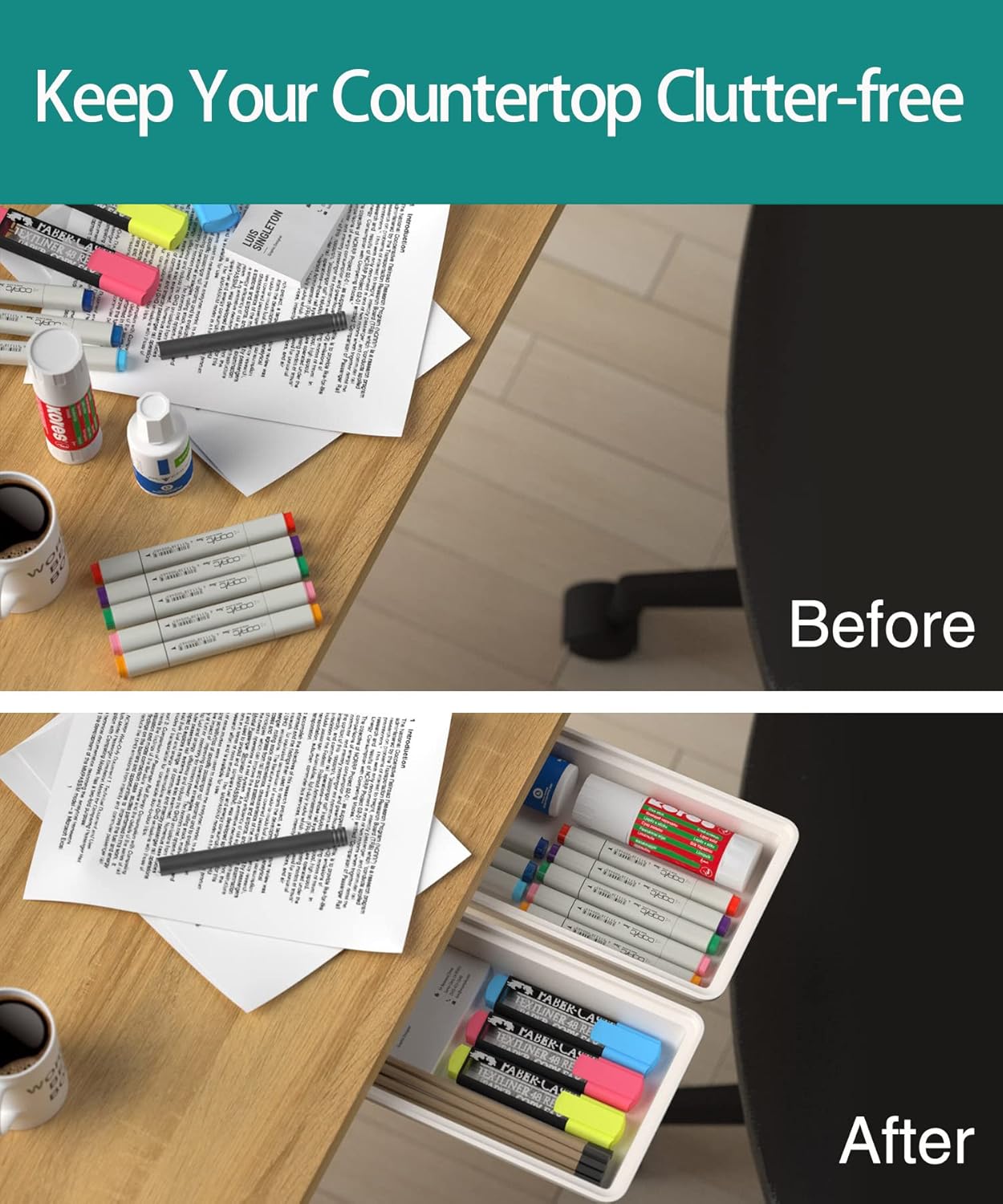 Under-Desk Storage Drawer (Set of 2)