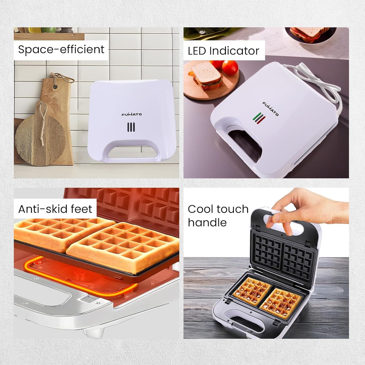 3-in-1 Sandwich & Waffle Maker
