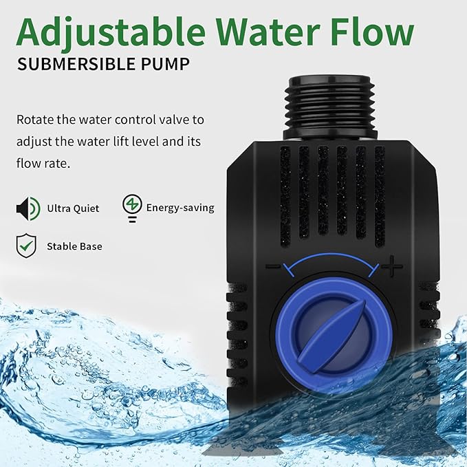 Adjustable Water Flow Submersible Fountain Pump