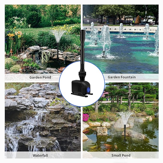 Adjustable Water Flow Submersible Fountain Pump